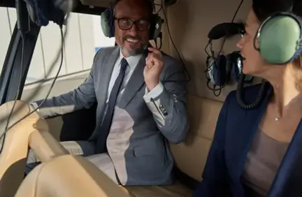 Hubschrauber VIP-Flug zum Dinner | bis zu 3 Personen